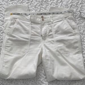 White House Black Market White and Tan Pants